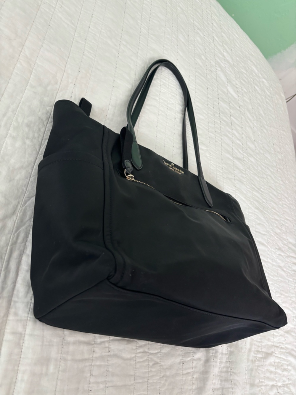 Kate Spade Chelsea Black Nylon Tote Bag with Multiple Pockets - Picture 4 of 14
